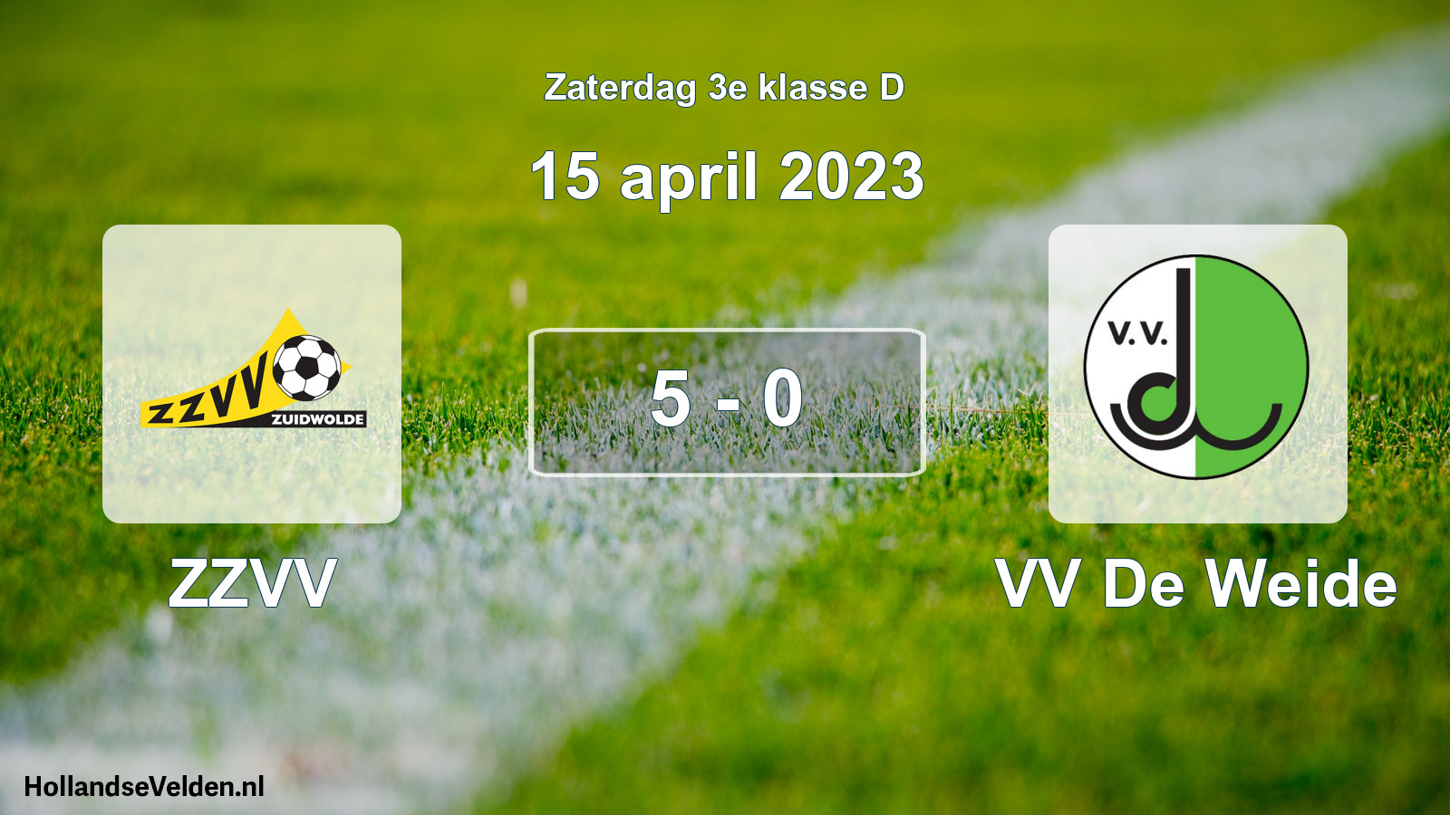 Total number of matches played: ZZVV - VV De Weide 5 - 0 (15 April 2023)