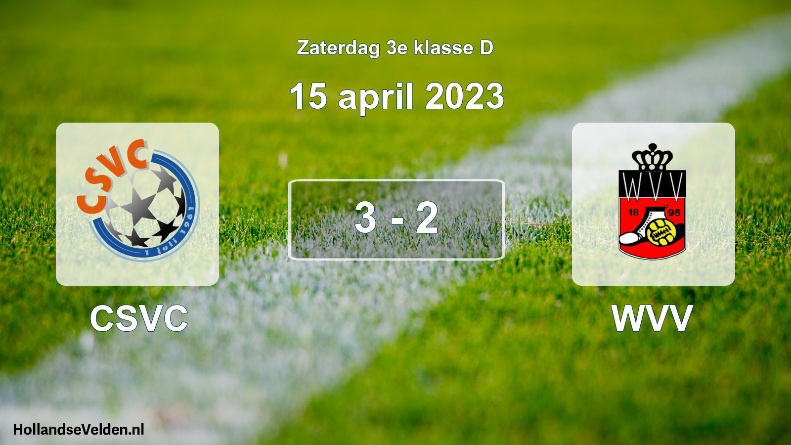 Total number of matches played: CSVC - WVV 3 - 2 (15 April 2023)