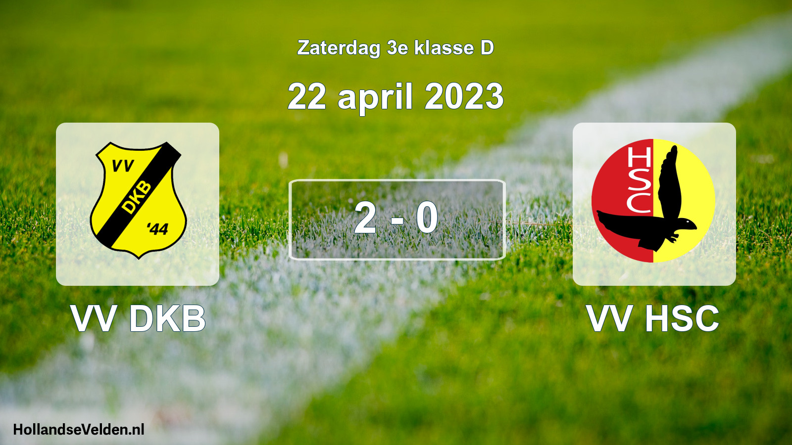 Total number of matches played: VV DKB - VV HSC 2 - 0 (22 April 2023)