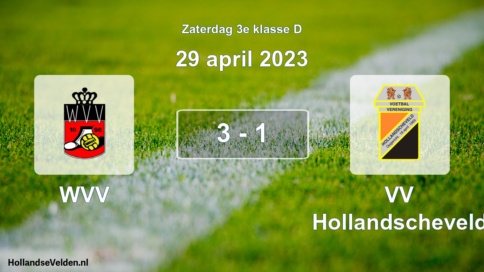 Total number of matches played: WVV - VV Hollandscheveld 3 - 1 (29 April 2023)