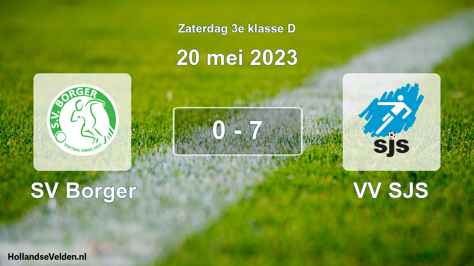 Total number of matches played: SV Borger - VV SJS 0 - 7 (20 May 2023)