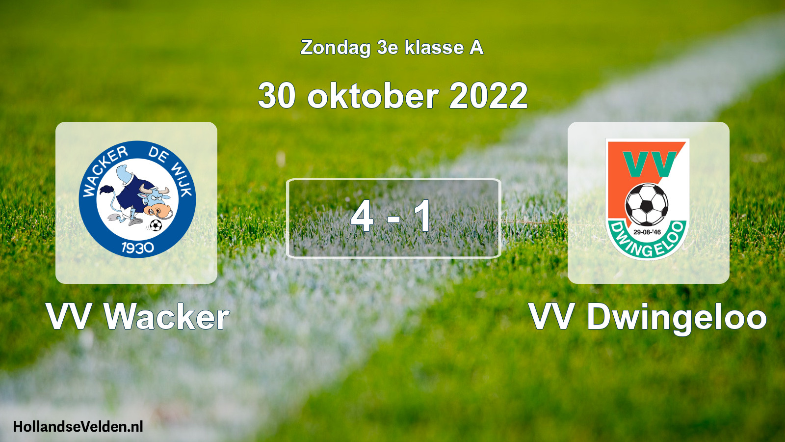 Total number of matches played: VV Wacker - VV Dwingeloo 4 - 1 (30 October 2022)