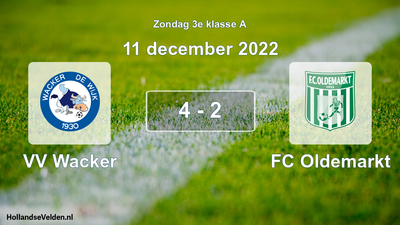 Total number of matches played: VV Wacker - FC Oldemarkt 4 - 2 (11 December 2022)