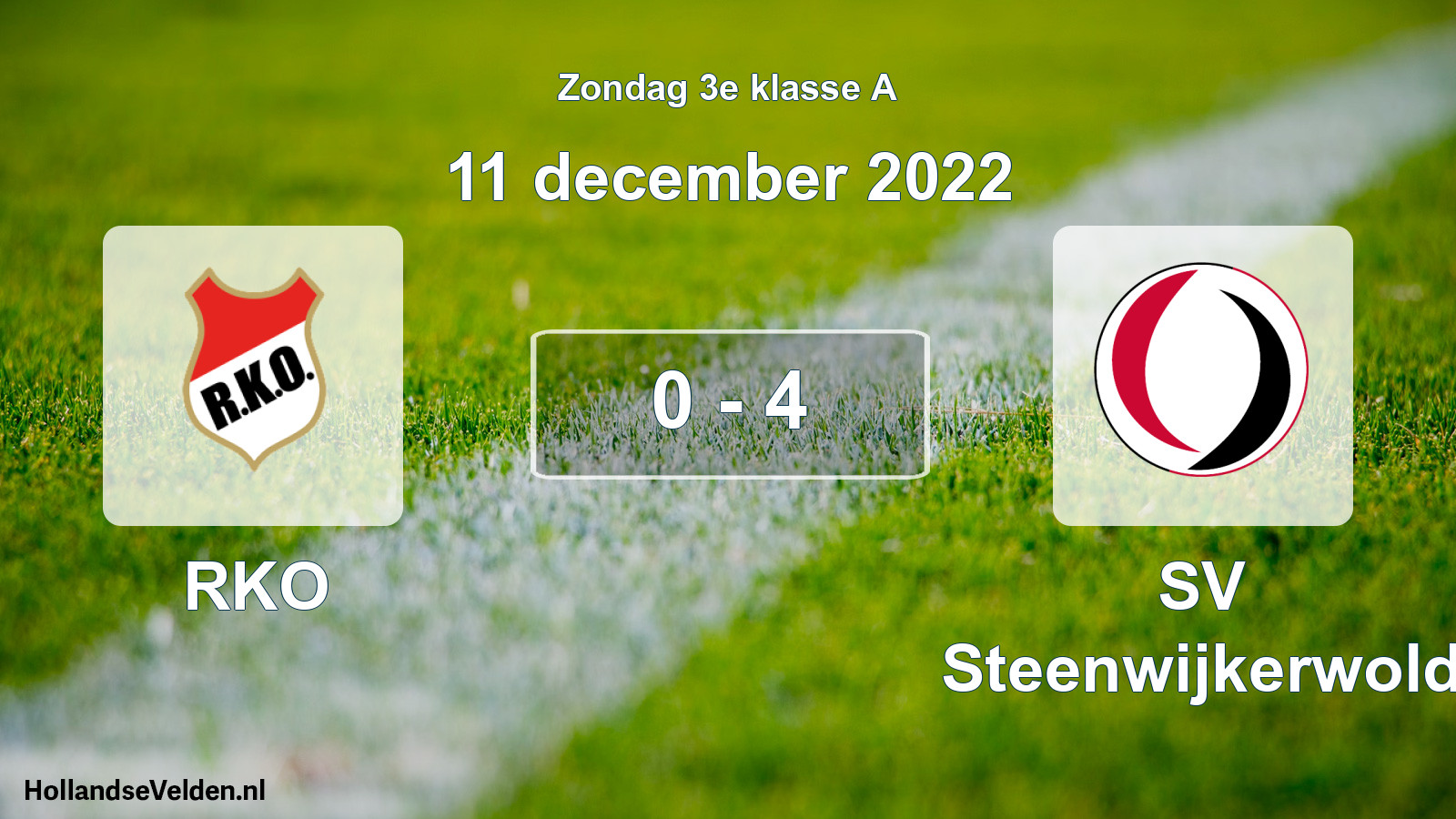 Total number of matches played: RKO - SV Steenwijkerwold 0 - 4 (11 December 2022)