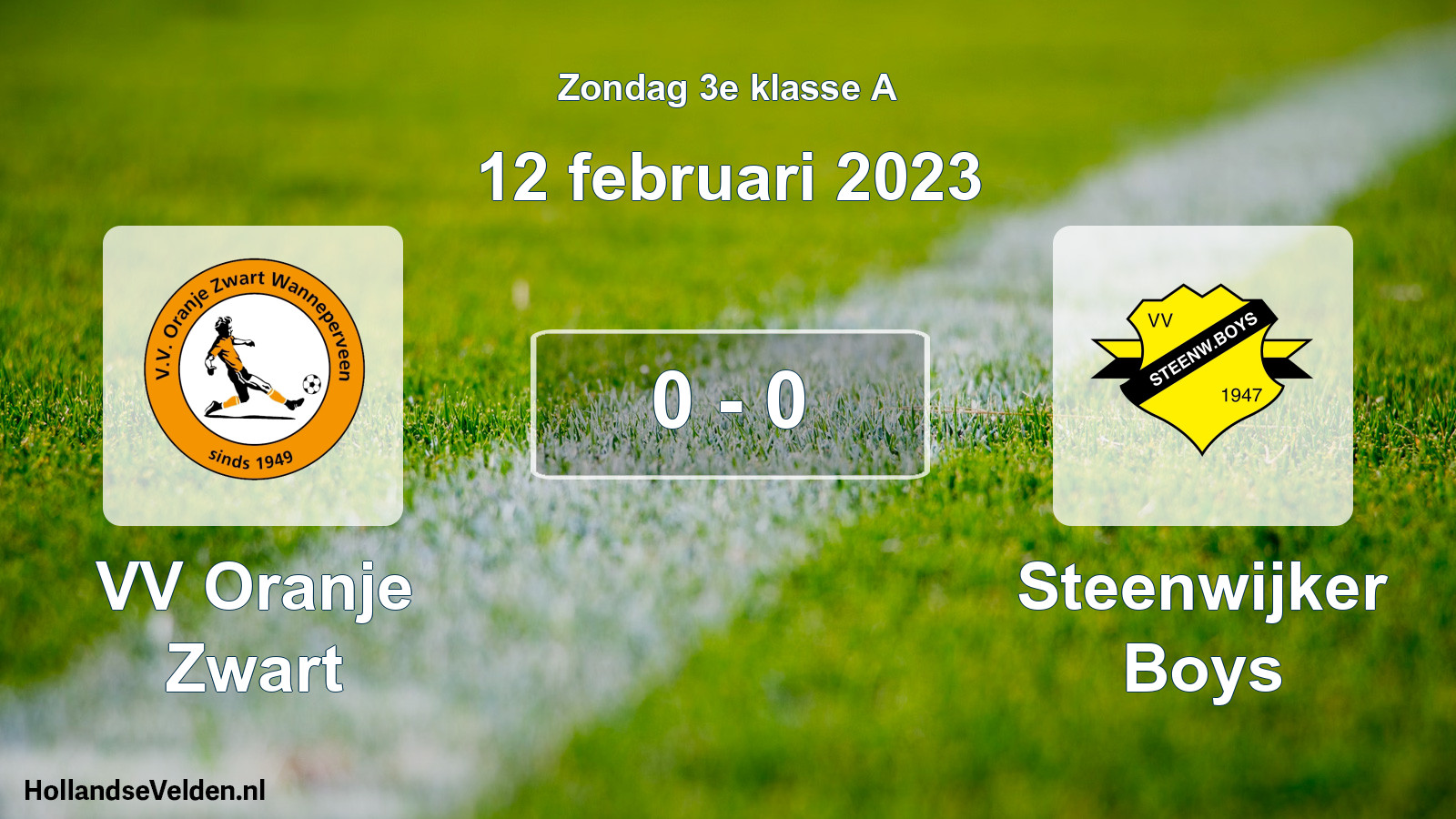 Total number of matches played: VV Oranje Zwart - Steenwijker Boys 0 - 0 (12 February 2023)