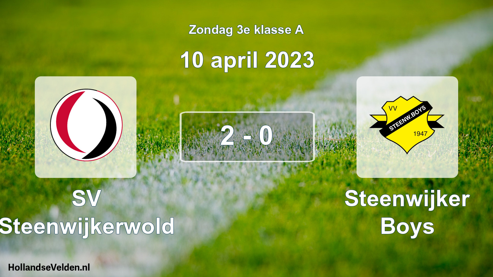 Total number of matches played: SV Steenwijkerwold - Steenwijker Boys 2 - 0 (10 April 2023)