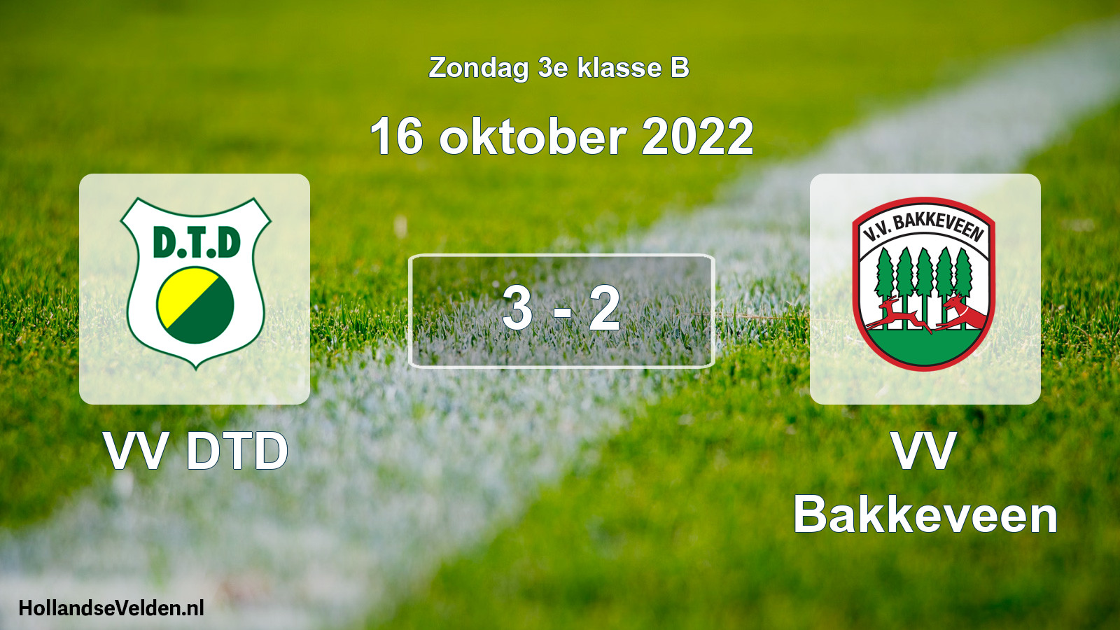 Total number of matches played: VV DTD - VV Bakkeveen 3 - 2 (16 October 2022)