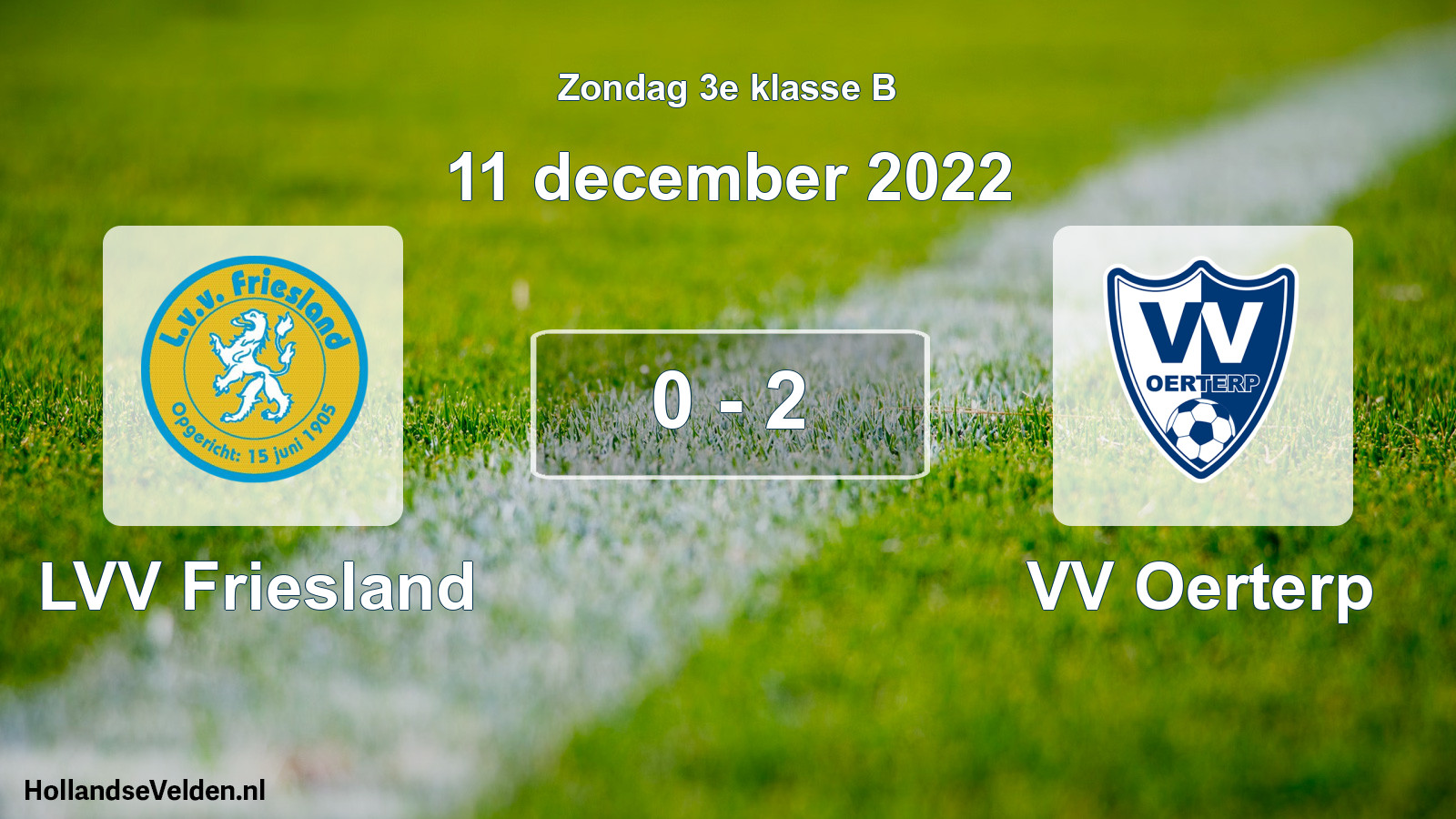 Total number of matches played: LVV Friesland - VV Oerterp 0 - 2 (11 December 2022)