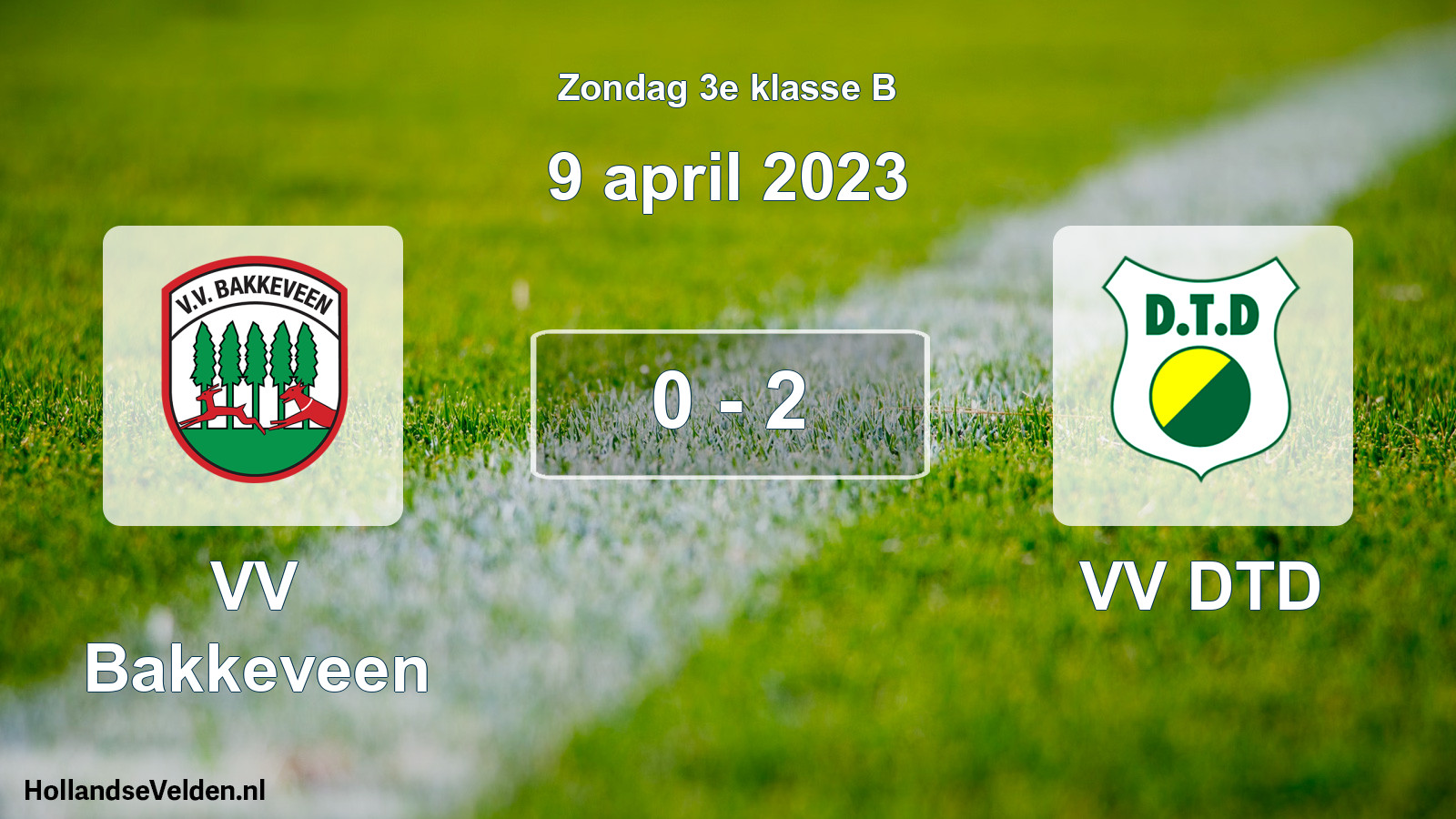 Total number of matches played: VV Bakkeveen - VV DTD 0 - 2 (9 April 2023)