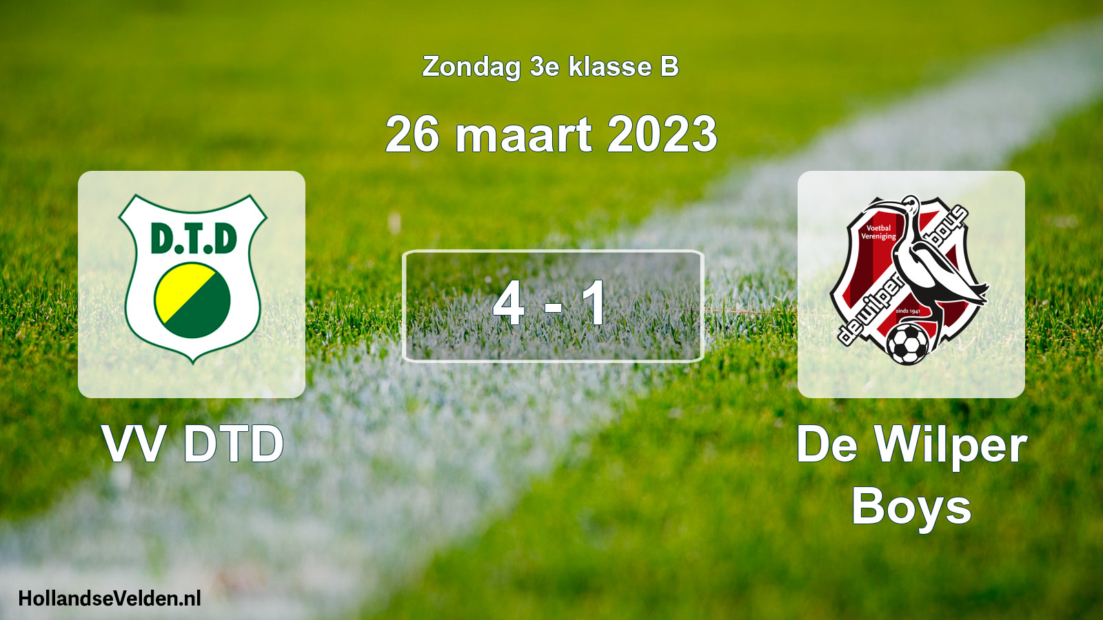 Total number of matches played: VV DTD - De Wilper Boys 4 - 1 (26 March 2023)