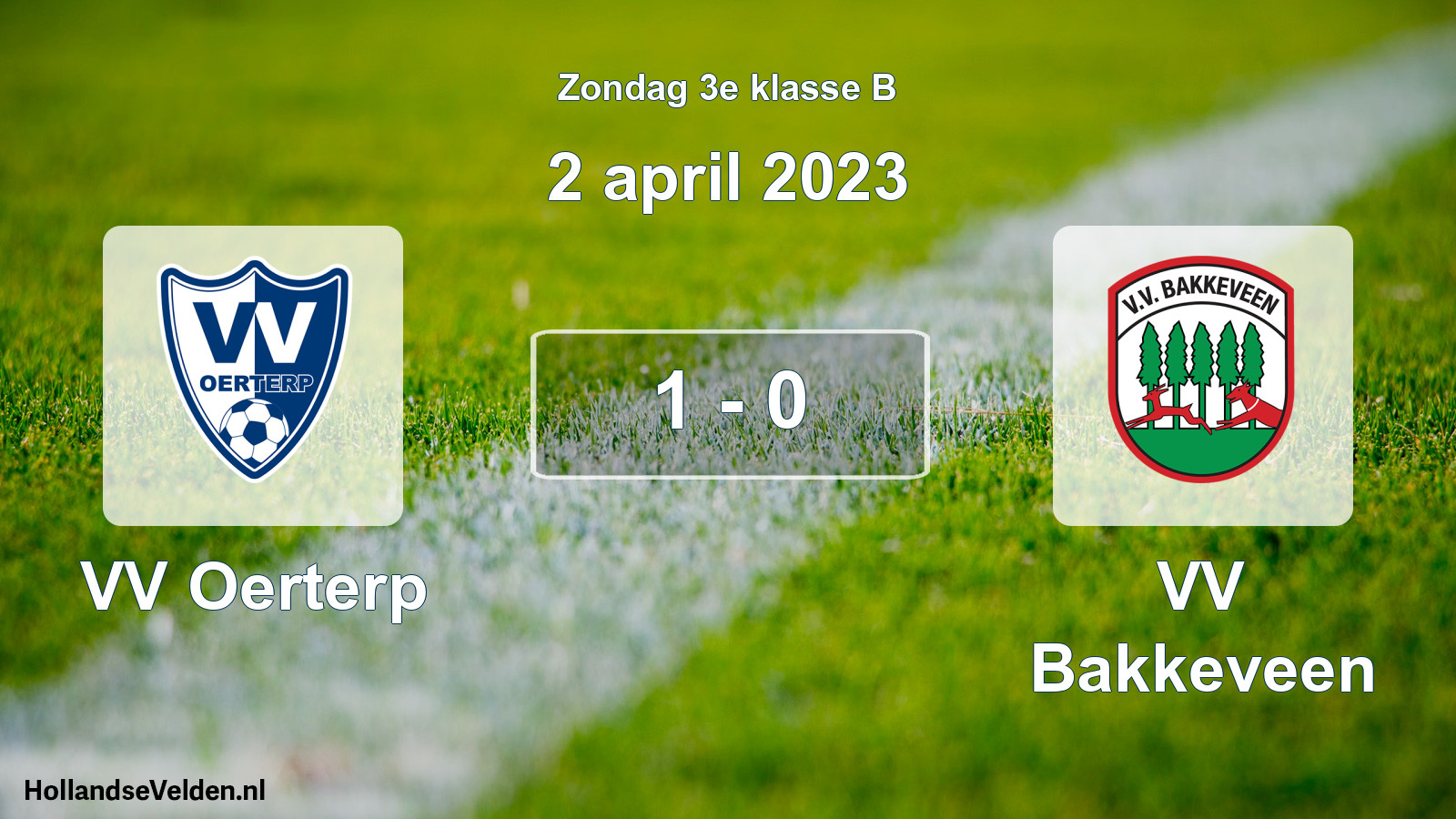 Total number of matches played: VV Oerterp - VV Bakkeveen 1 - 0 (2 April 2023)