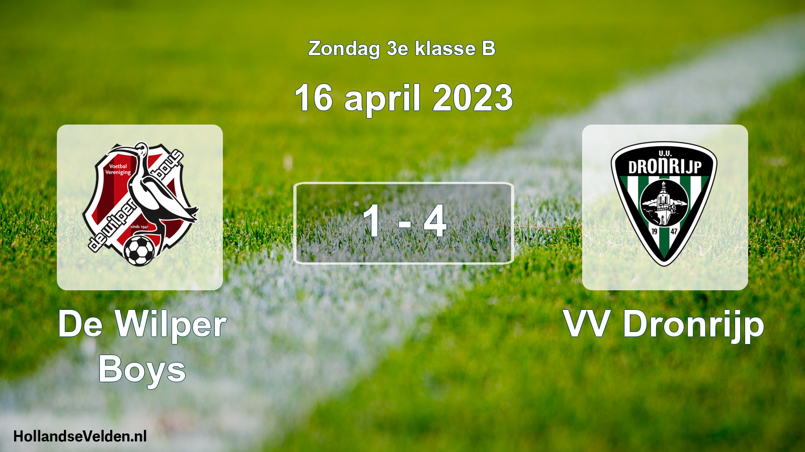 Total number of matches played: De Wilper Boys - VV Dronrijp 1 - 4 (16 April 2023)