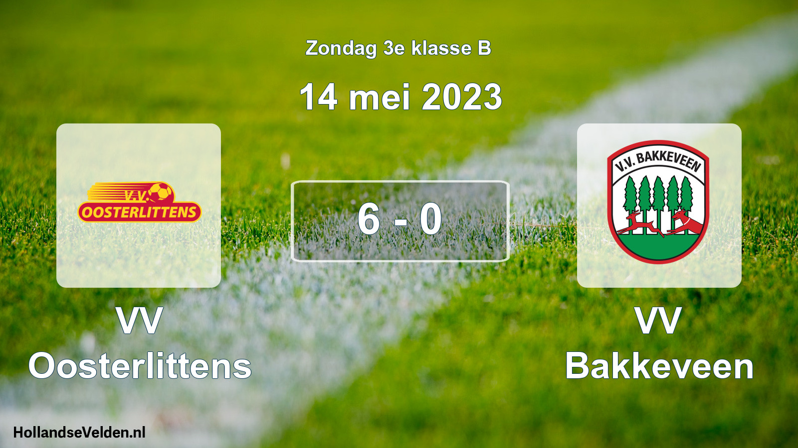 Total number of matches played: VV Oosterlittens - VV Bakkeveen 6 - 0 (14 May 2023)