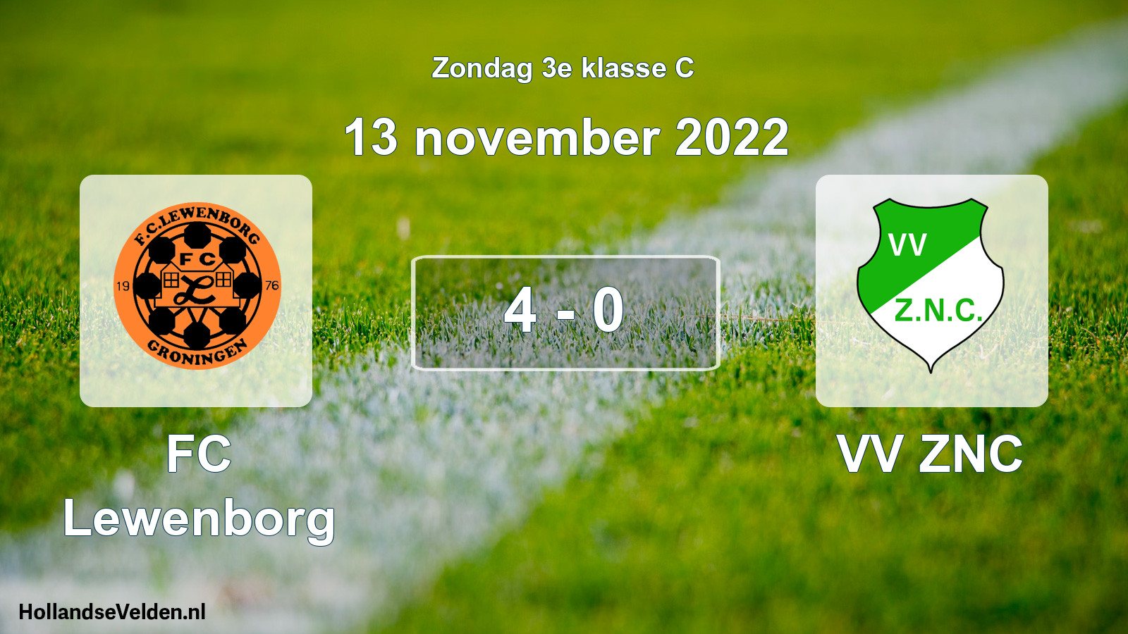 Total number of matches played: FC Lewenborg - VV ZNC 4 - 0 (13 November 2022)
