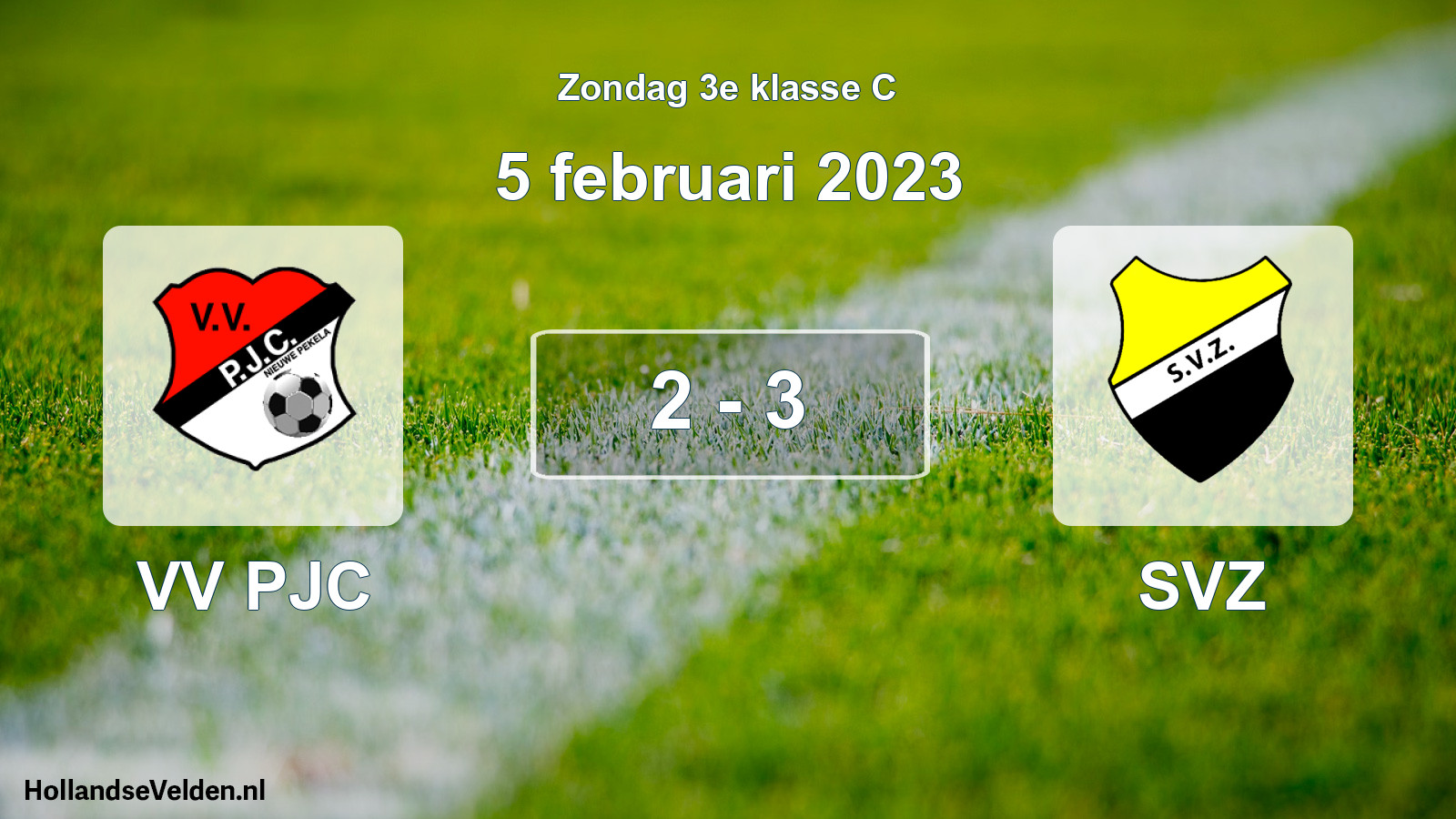 Total number of matches played: VV PJC - SVZ 2 - 3 (5 February 2023)
