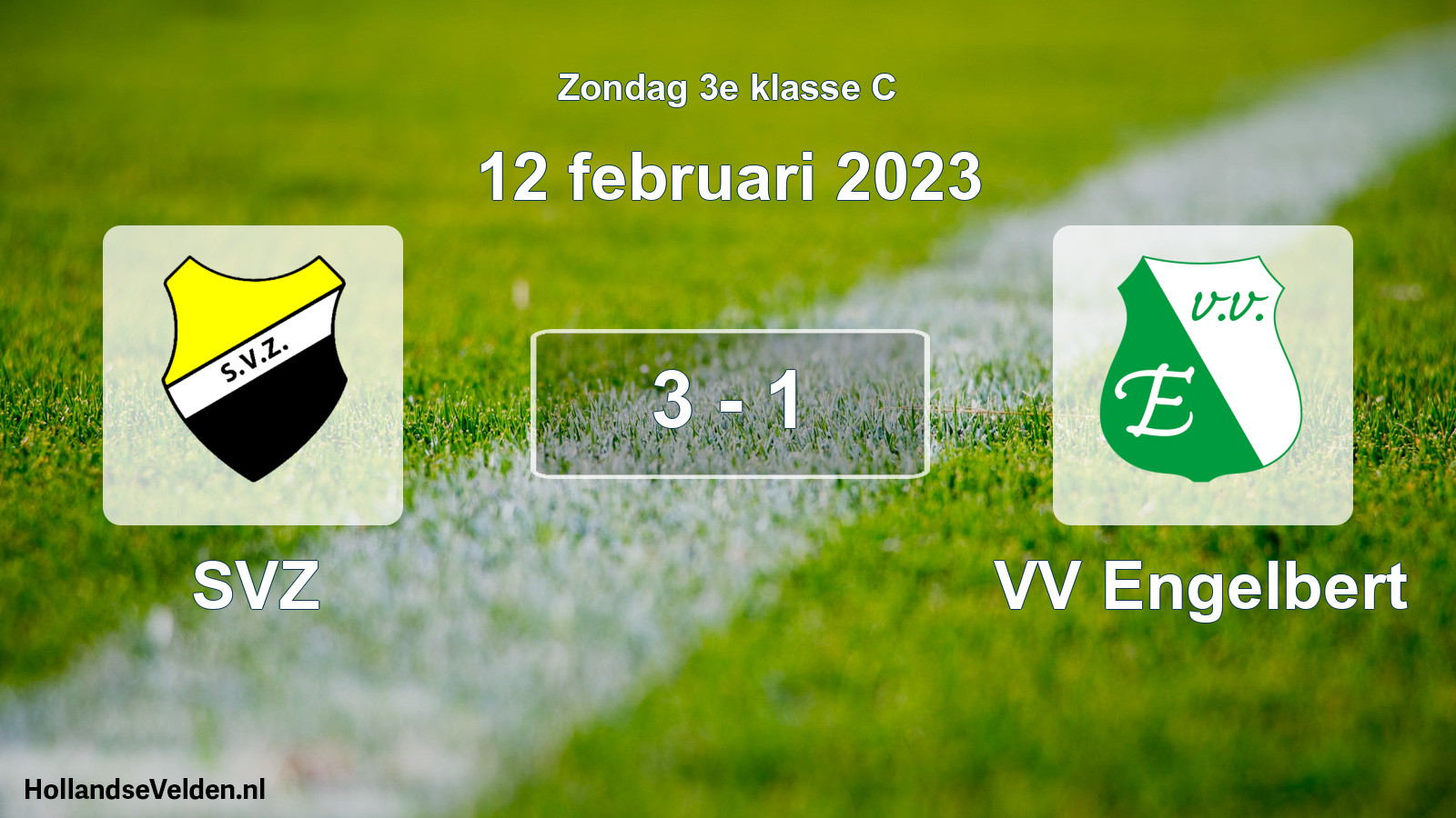 Total number of matches played: SVZ - VV Engelbert 3 - 1 (12 February 2023)