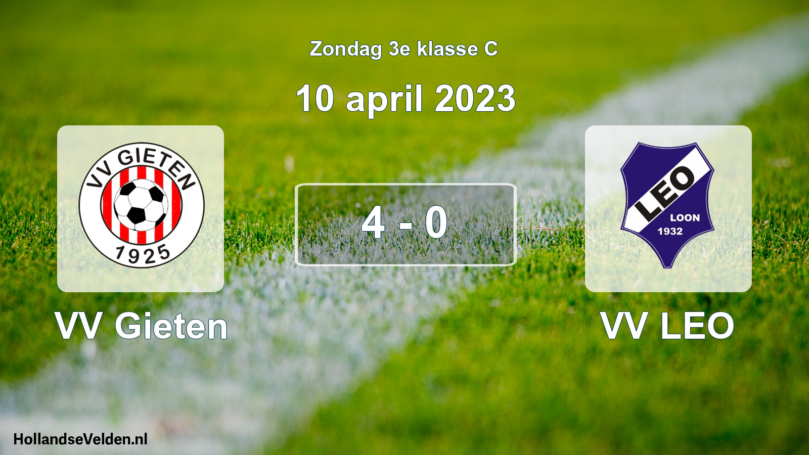 Total number of matches played: VV Gieten - VV LEO 4 - 0 (10 April 2023)