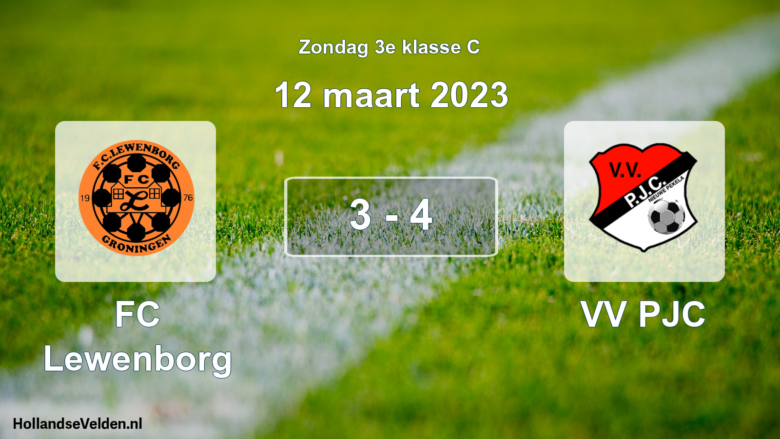 Total number of matches played: FC Lewenborg - VV PJC 3 - 4 (12 March 2023)