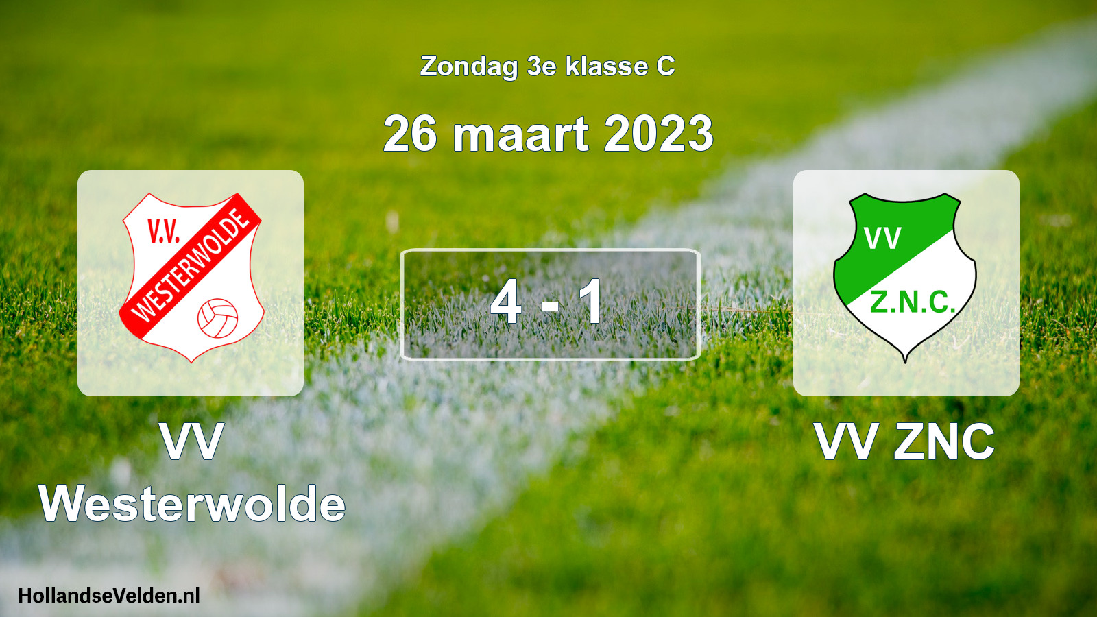 Total number of matches played: VV Westerwolde - VV ZNC 4 - 1 (26 March 2023)