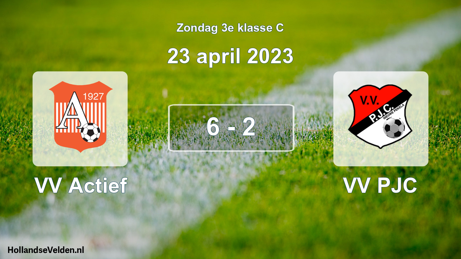 Total number of matches played: VV Actief - VV PJC 6 - 2 (23 April 2023)