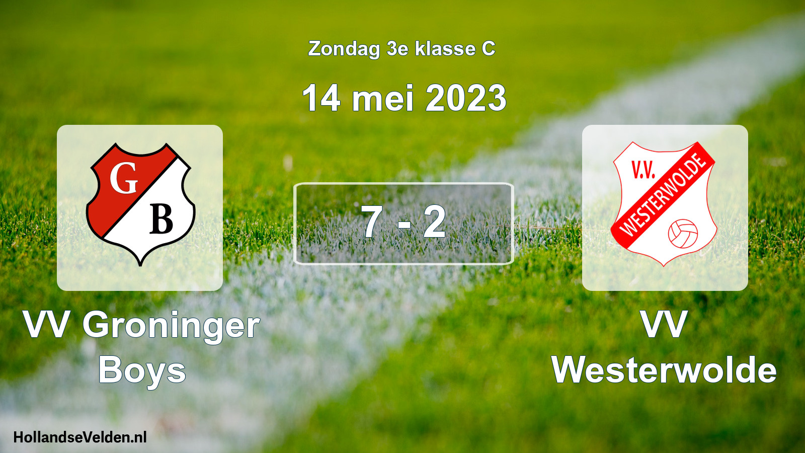 Total number of matches played: VV Groninger Boys - VV Westerwolde 7 - 2 (14 May 2023)