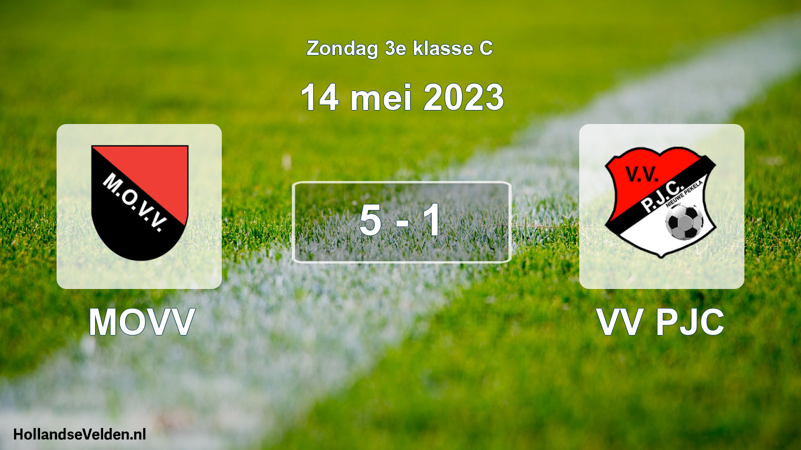 Total number of matches played: MOVV - VV PJC 5 - 1 (14 May 2023)