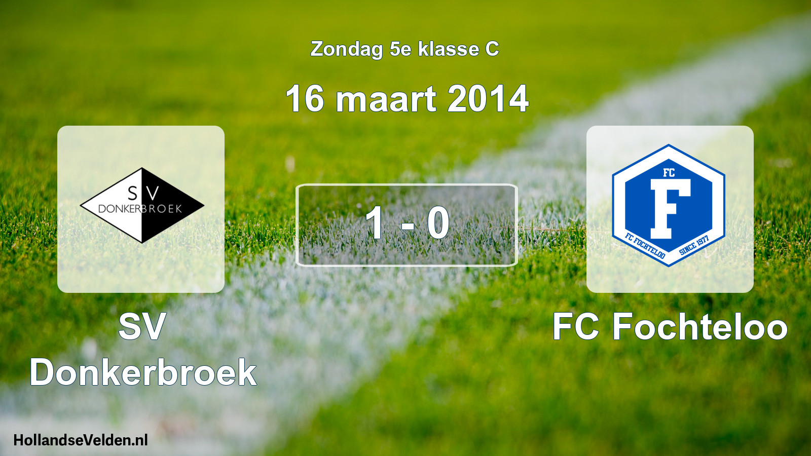 Total number of matches played: SV Donkerbroek - FC Fochteloo 1 - 0 (16 March 2014)