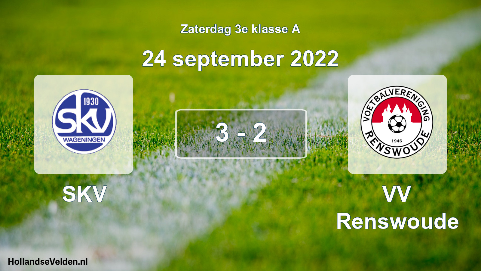Total number of matches played: SKV - VV Renswoude 3 - 2 (24 September 2022)