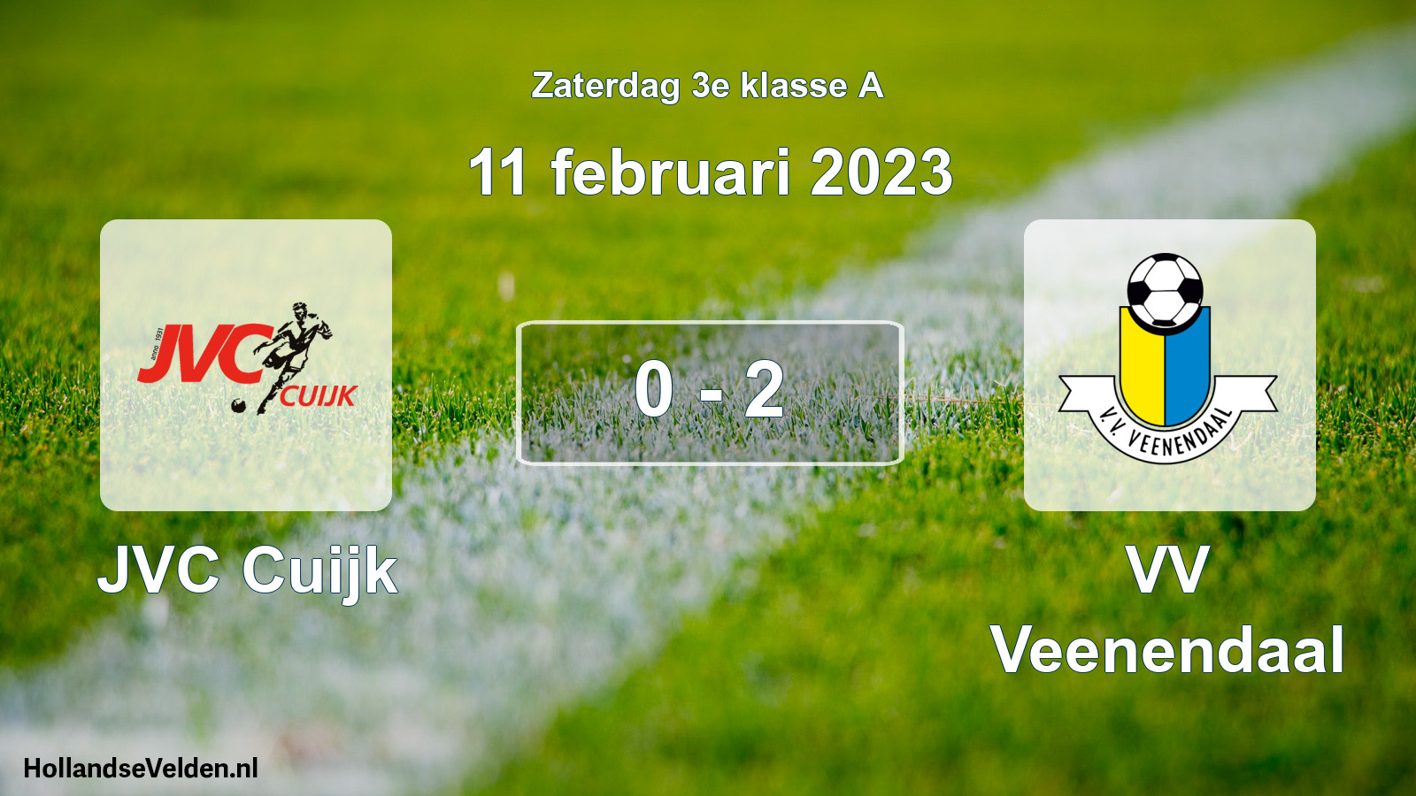 Total number of matches played: JVC Cuijk - VV Veenendaal 0 - 2 (11 February 2023)
