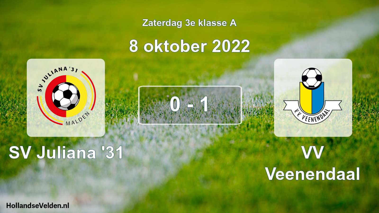 Total number of matches played: SV Juliana '31 - VV Veenendaal 0 - 1 (8 October 2022)