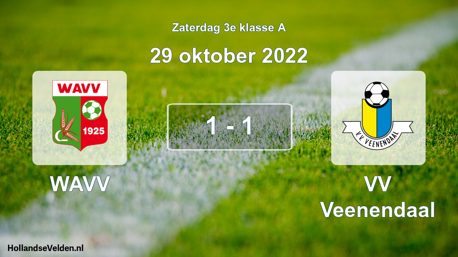 Total number of matches played: WAVV - VV Veenendaal 1 - 1 (29 October 2022)