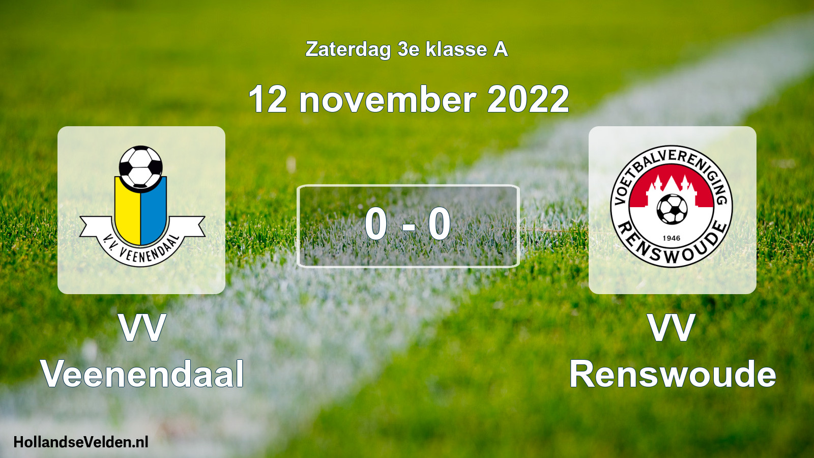 Total number of matches played: VV Veenendaal - VV Renswoude 0 - 0 (12 November 2022)