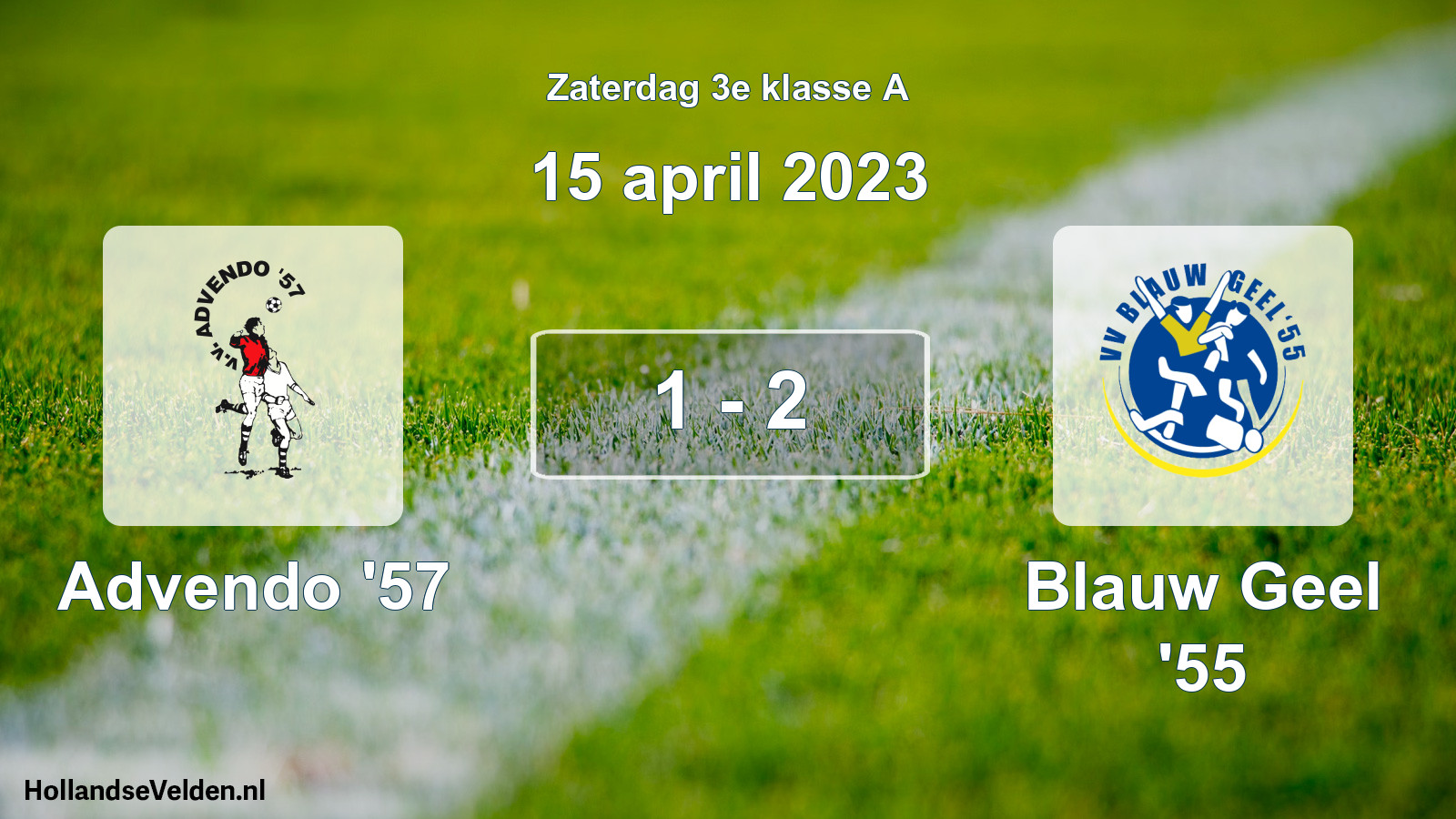 Total number of matches played: Advendo '57 - Blauw Geel '55 1 - 2 (15 April 2023)