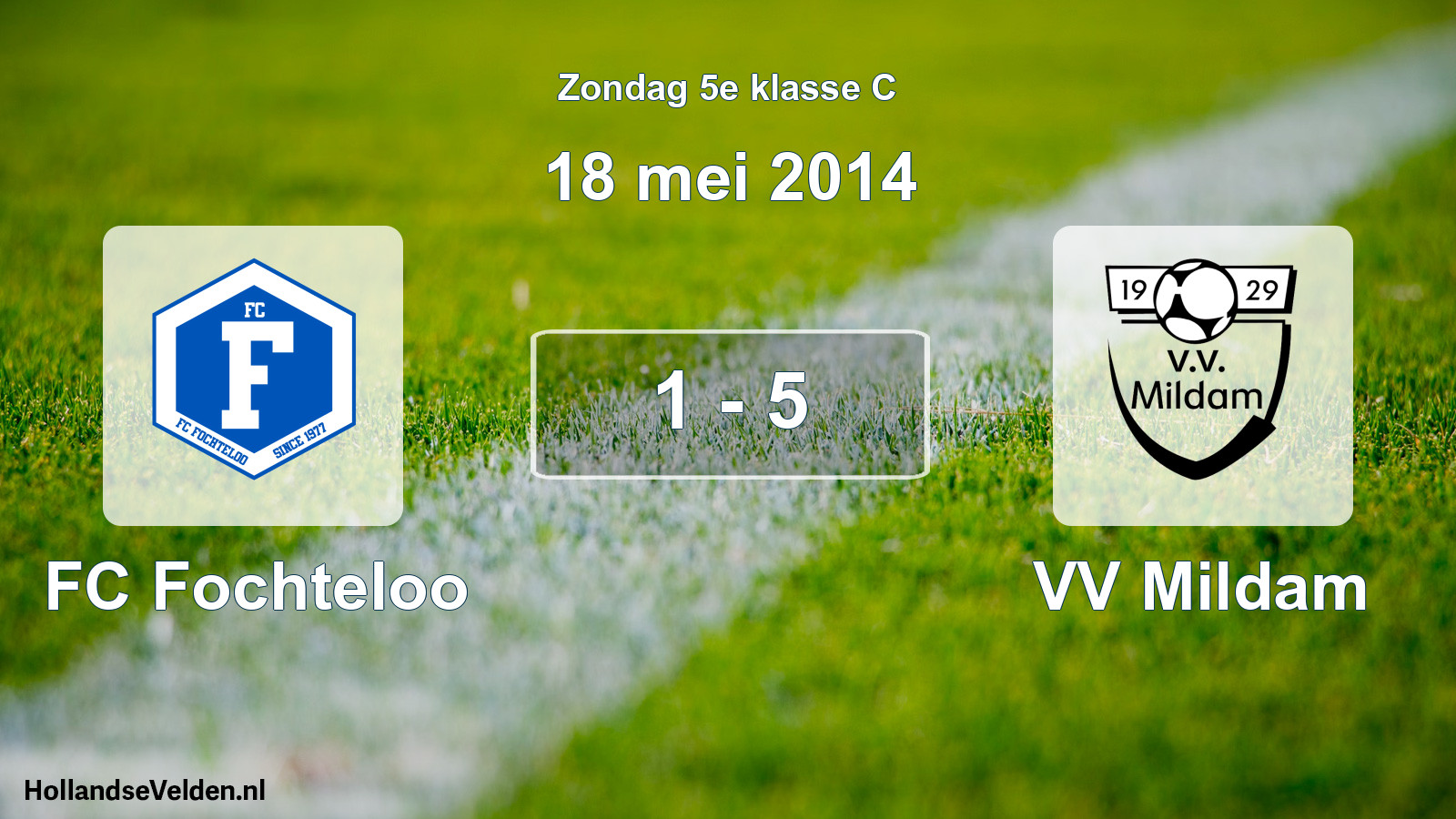 Total number of matches played: FC Fochteloo - VV Mildam 1 - 5 (18 May 2014)