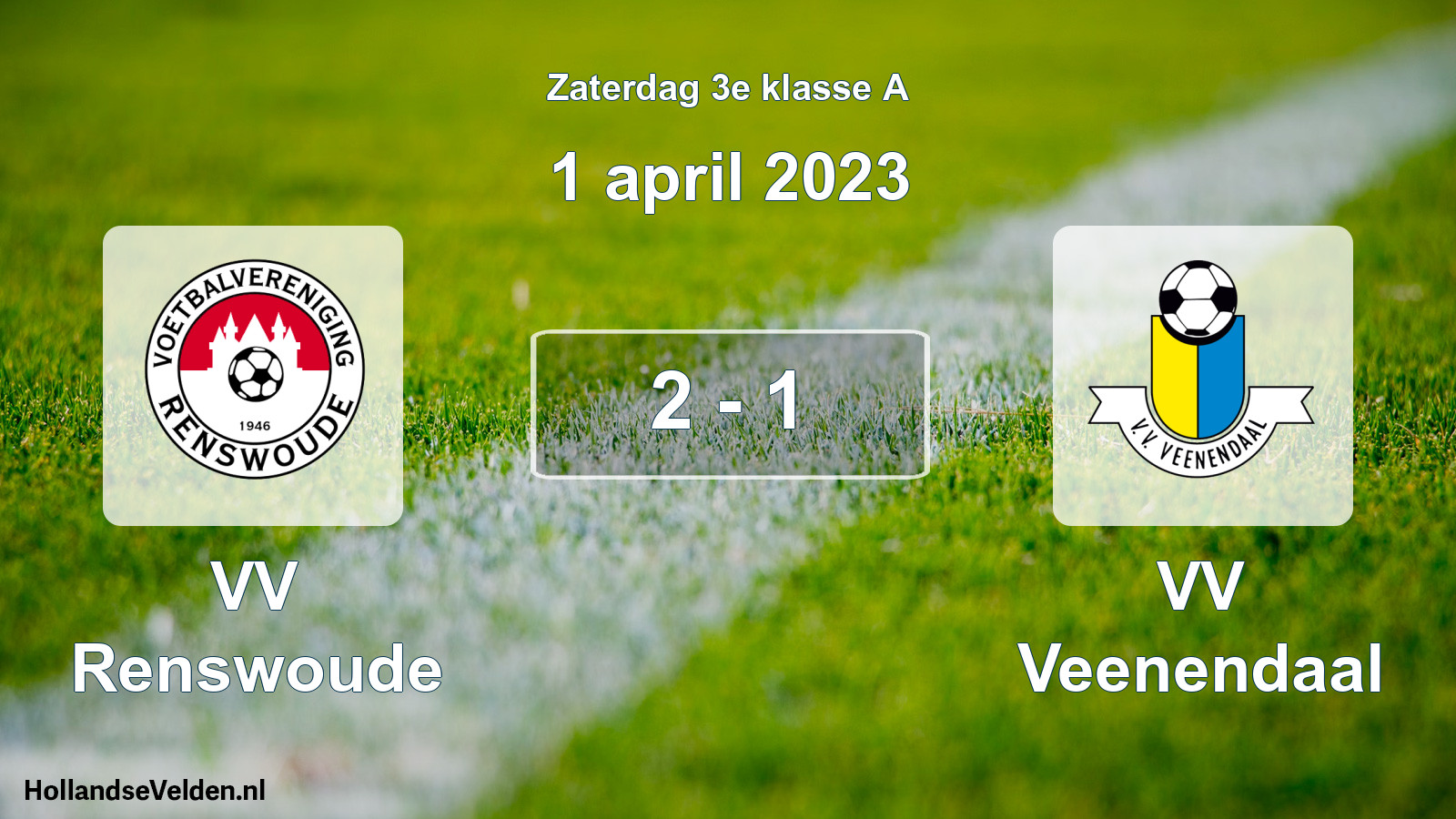 Total number of matches played: VV Renswoude - VV Veenendaal 2 - 1 (1 April 2023)