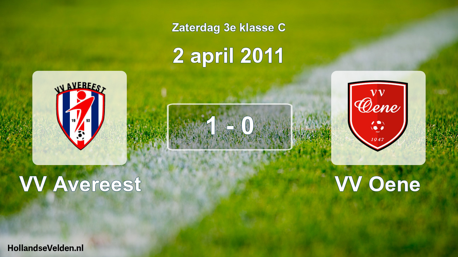 Total number of matches played: VV Avereest - VV Oene 1 - 0 (2 April 2011)