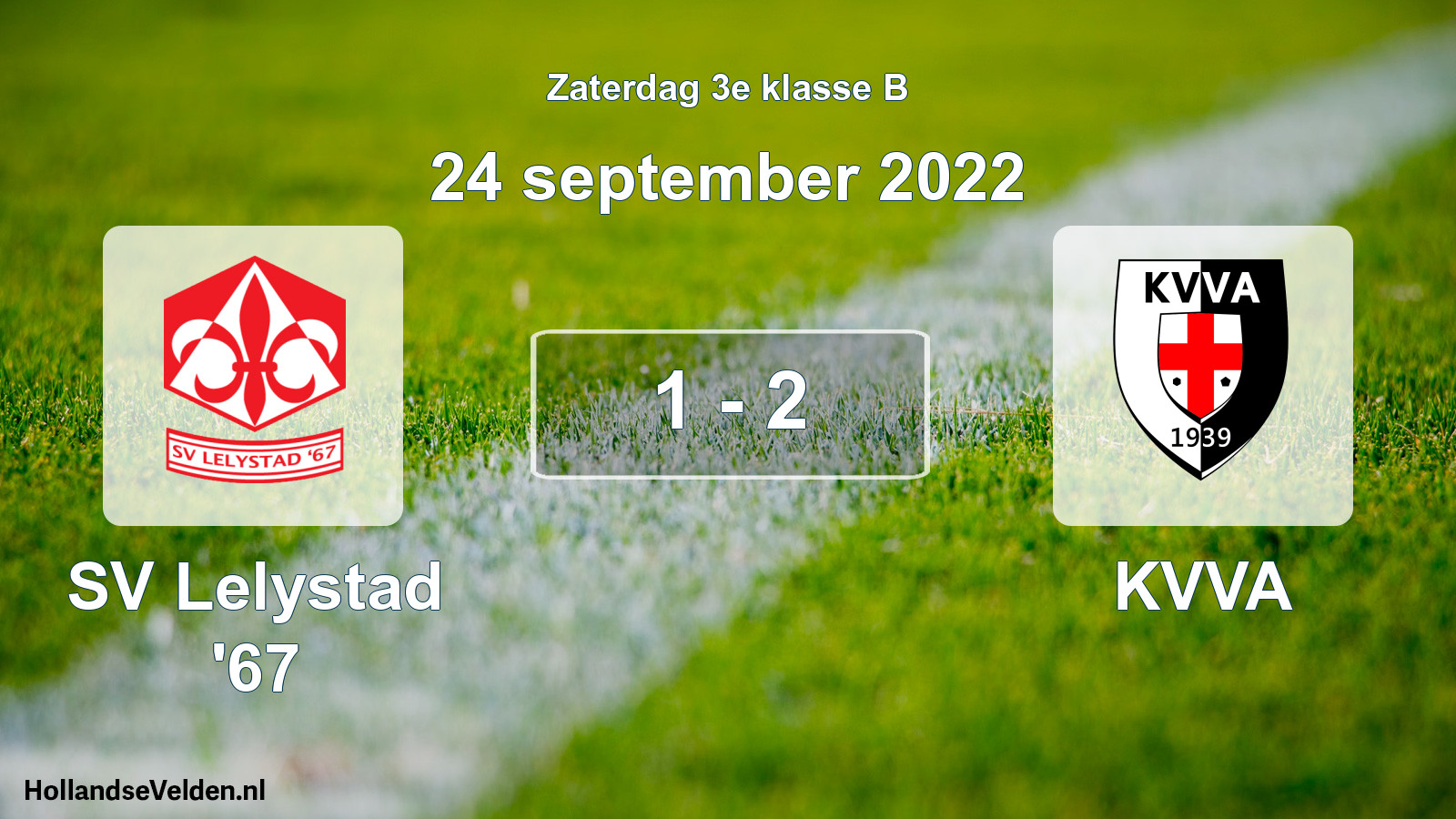 Total number of matches played: SV Lelystad '67 - KVVA 1 - 2 (24 September 2022)