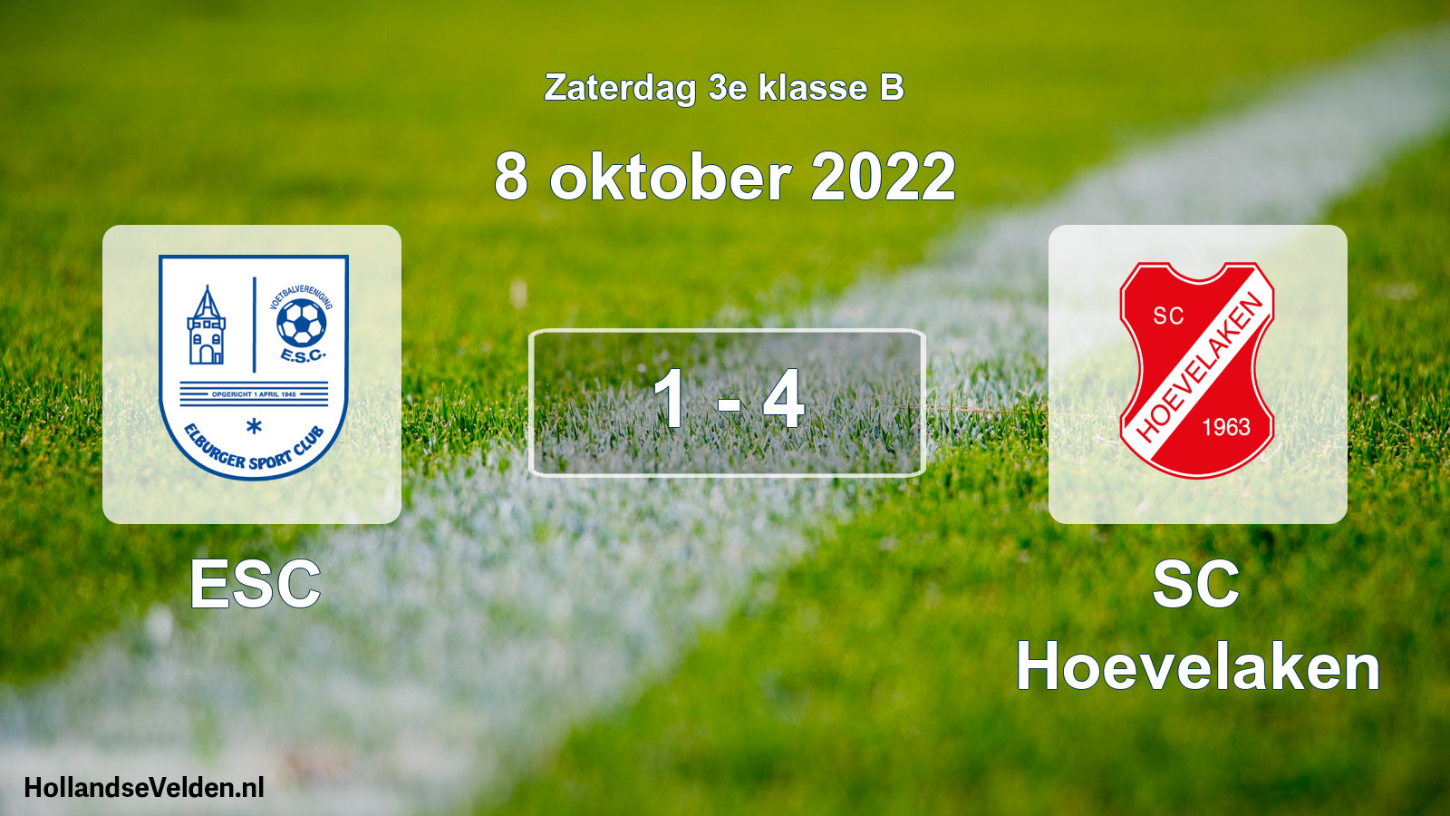 Total number of matches played: ESC - SC Hoevelaken 1 - 4 (8 October 2022)