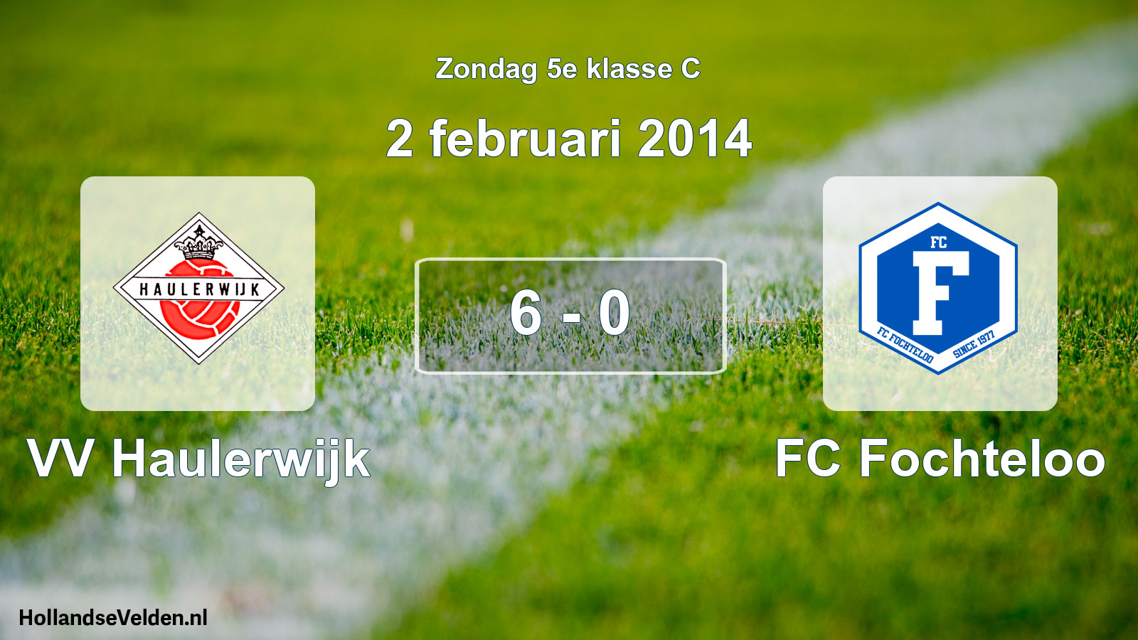 Total number of matches played: VV Haulerwijk - FC Fochteloo 6 - 0 (2 February 2014)