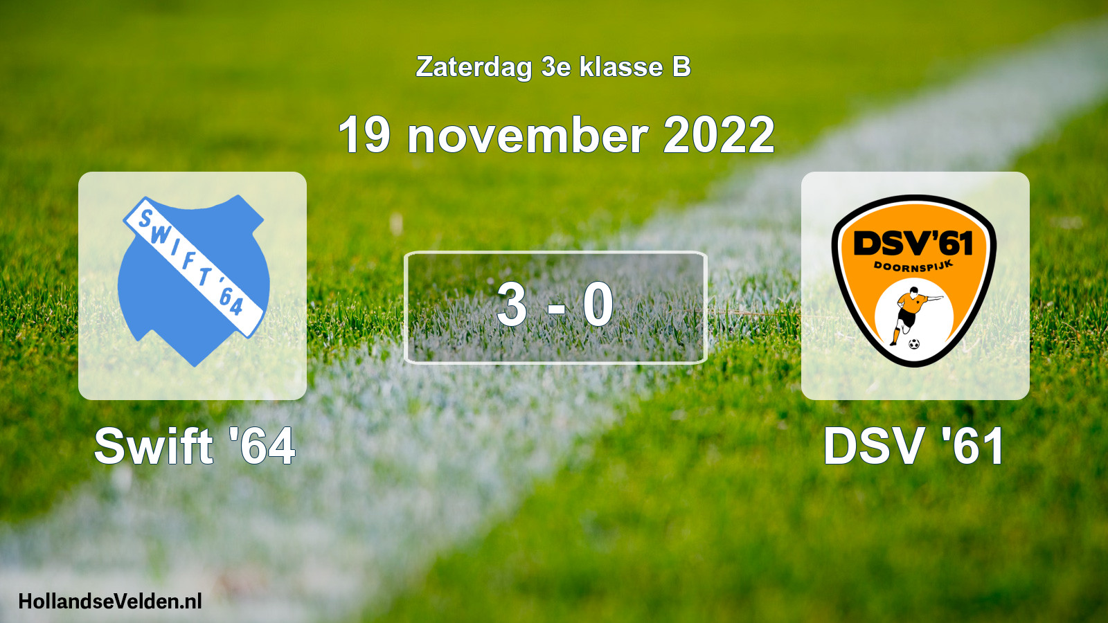 Total number of matches played: Swift '64 - DSV '61 3 - 0 (19 November 2022)