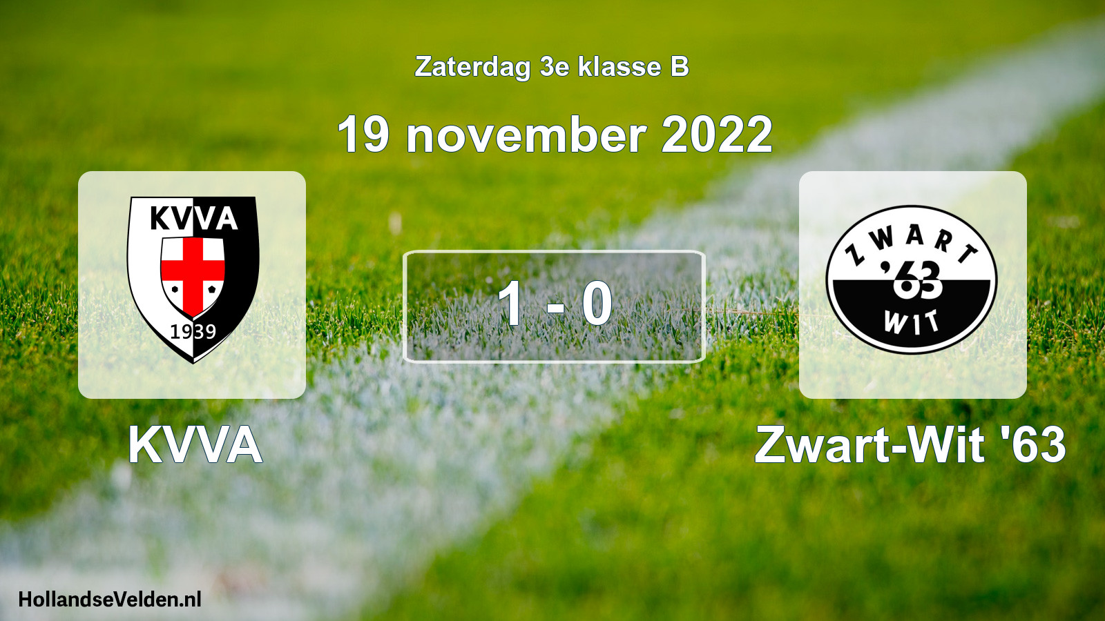 Total number of matches played: KVVA - Zwart-Wit '63 1 - 0 (19 November 2022)