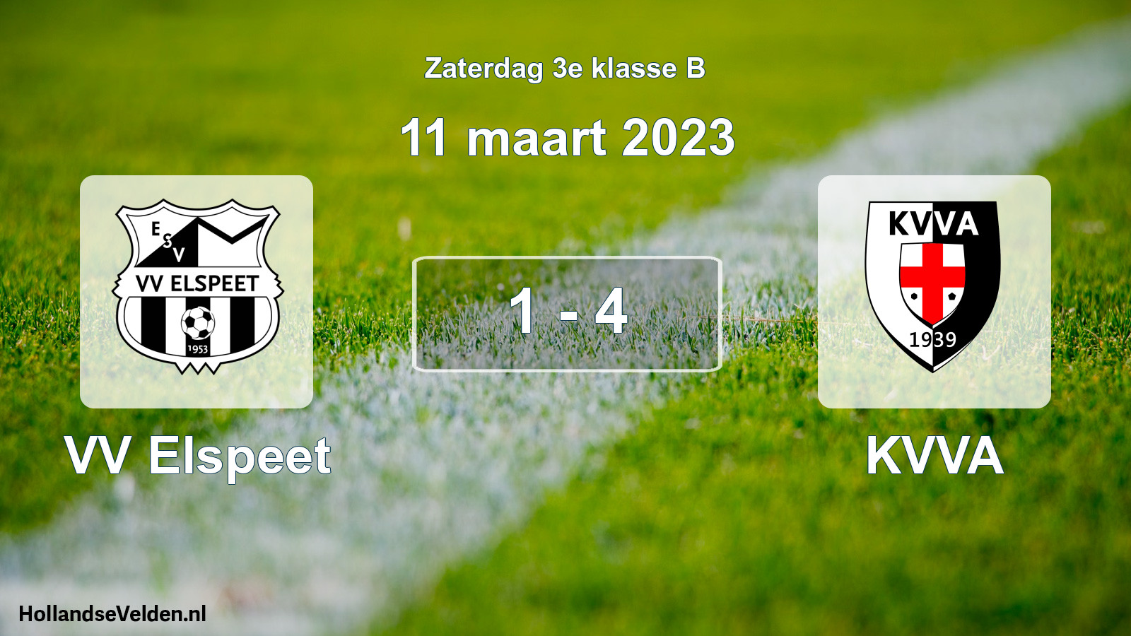 Total number of matches played: VV Elspeet - KVVA 1 - 4 (11 March 2023)