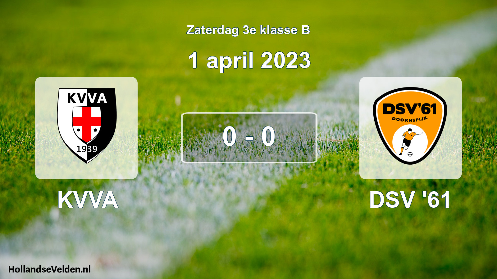 Total number of matches played: KVVA - DSV '61 0 - 0 (1 April 2023)