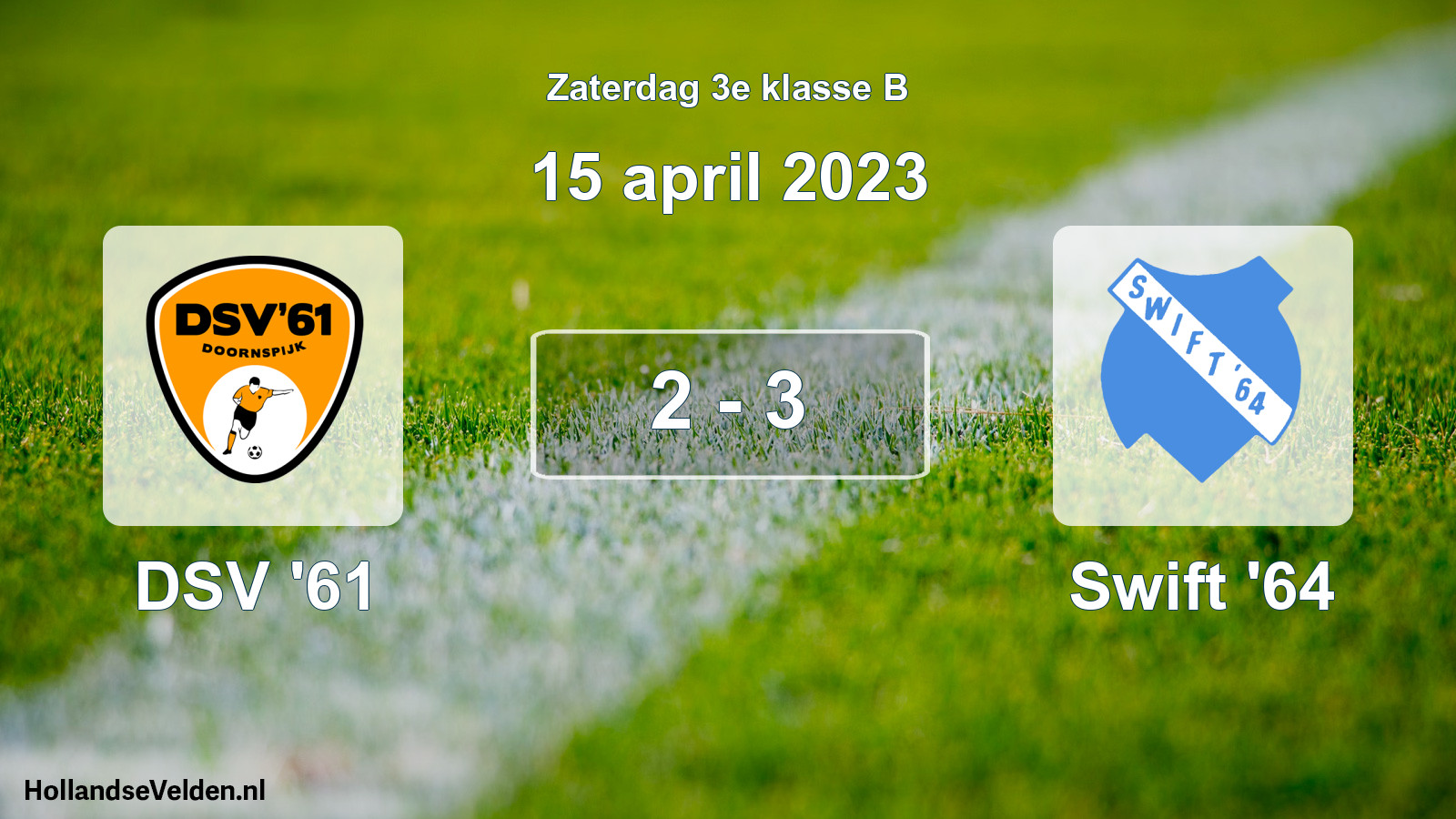 Total number of matches played: DSV '61 - Swift '64 2 - 3 (15 April 2023)