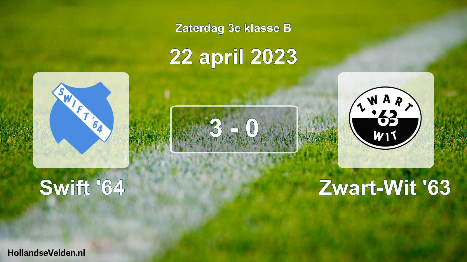 Total number of matches played: Swift '64 - Zwart-Wit '63 3 - 0 (22 April 2023)