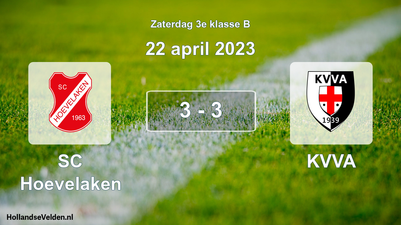 Total number of matches played: SC Hoevelaken - KVVA 3 - 3 (22 April 2023)