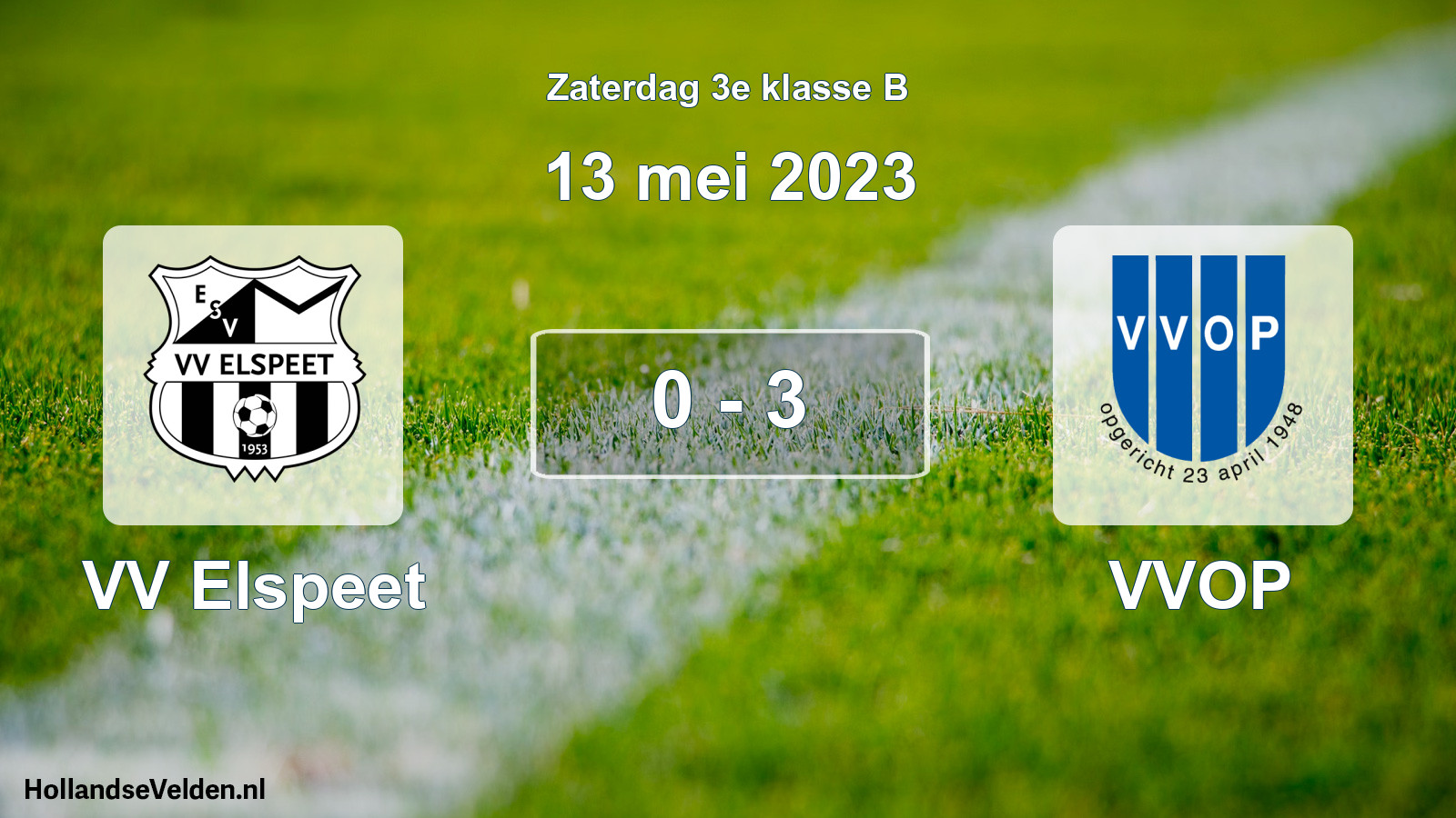 Total number of matches played: VV Elspeet - VVOP 0 - 3 (13 May 2023)