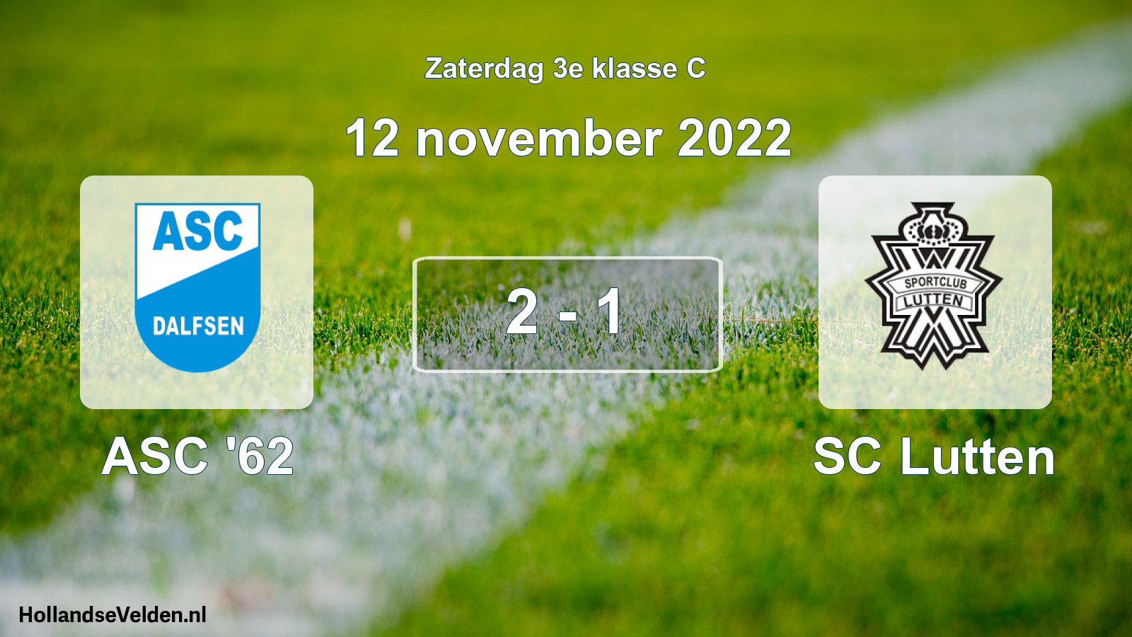 Total number of matches played: ASC '62 - SC Lutten 2 - 1 (12 November 2022)