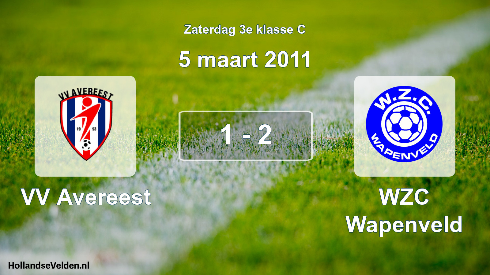 Total number of matches played: VV Avereest - WZC Wapenveld 1 - 2 (5 March 2011)
