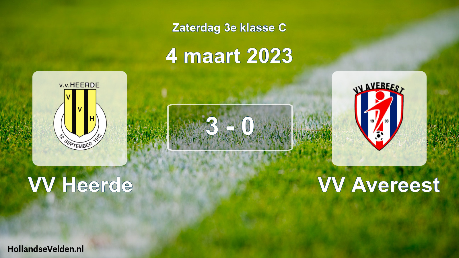 Total number of matches played: VV Heerde - VV Avereest 3 - 0 (4 March 2023)